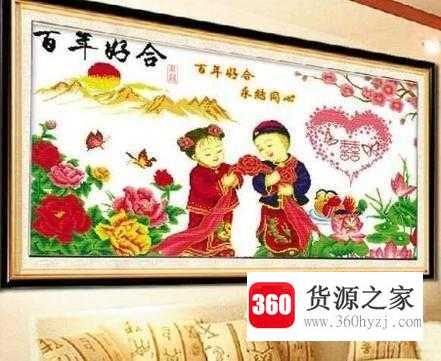 客厅挂什么十字绣好