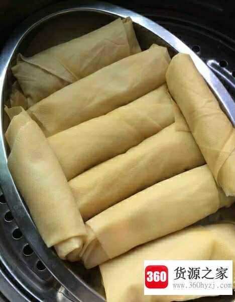 家常油炸豆皮卷肉的做法