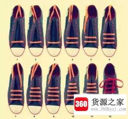 帆布鞋鞋带系法图解大全