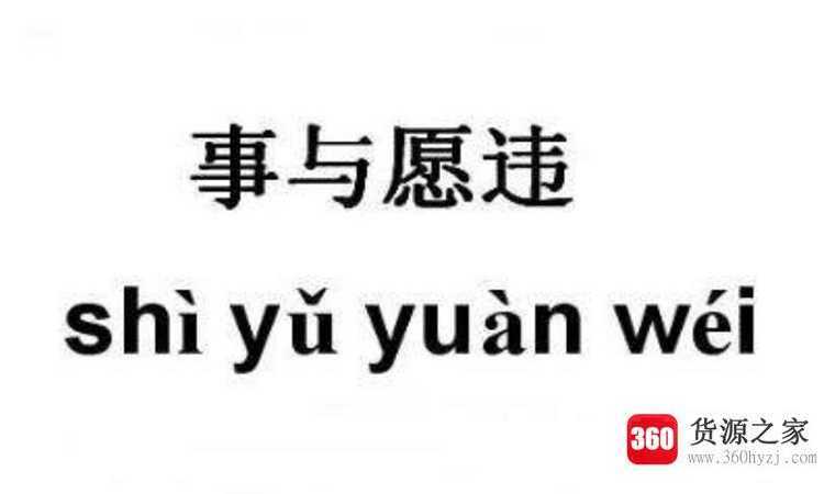 事与愿违什么意思