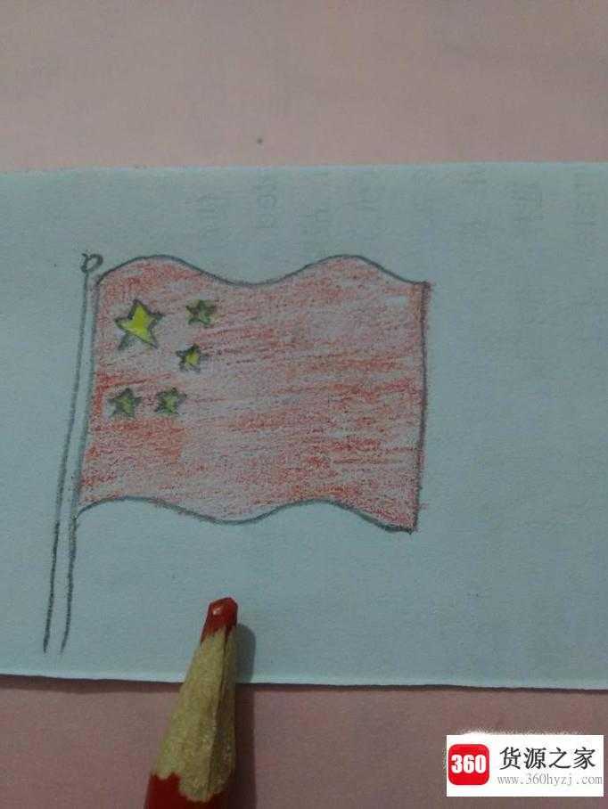 怎么画五星红旗简笔画