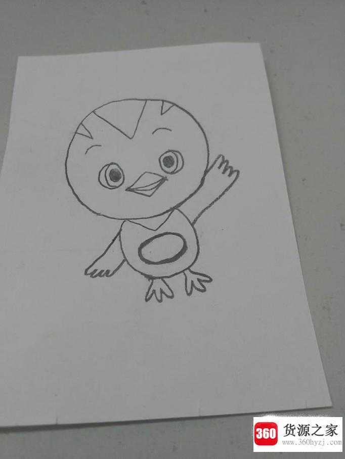 简笔画萌鸡小队麦琪的画法