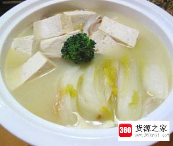 白菜豆腐粉丝汤