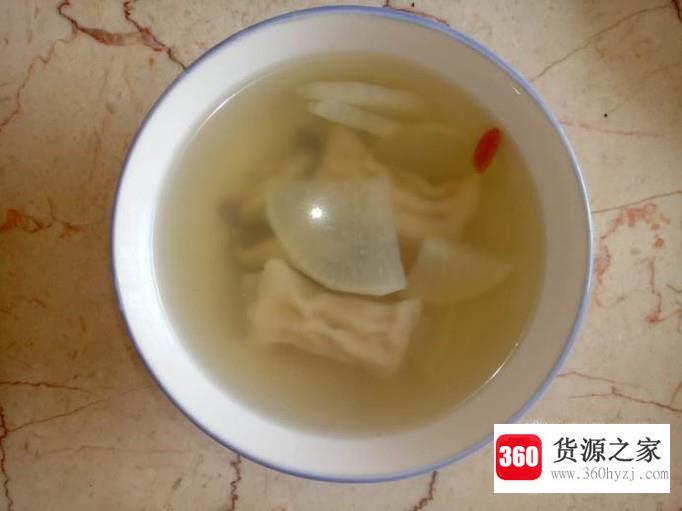 香菇白萝卜虾米饺汤的做法