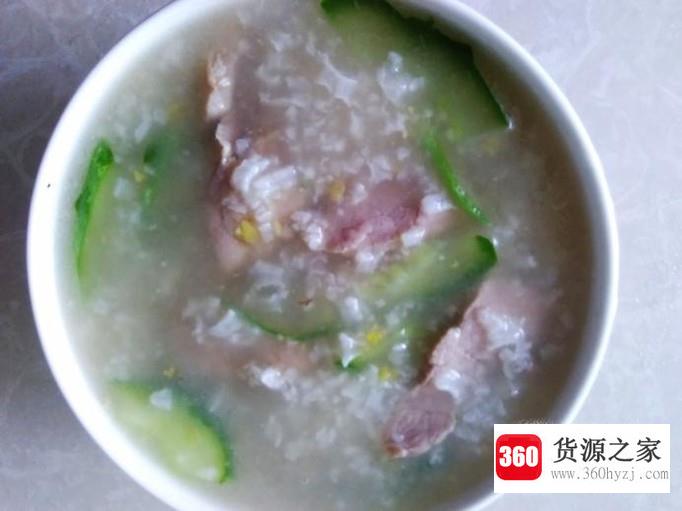 瘦肉黄瓜粥的做法
