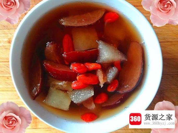 怎么做红枣鸭梨枸杞补血润肺汤