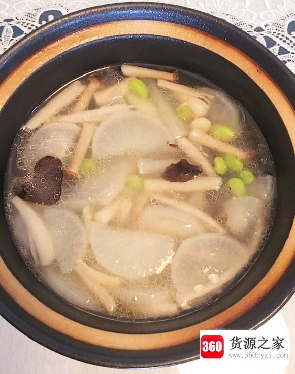 菌菇萝卜汤的家常做法