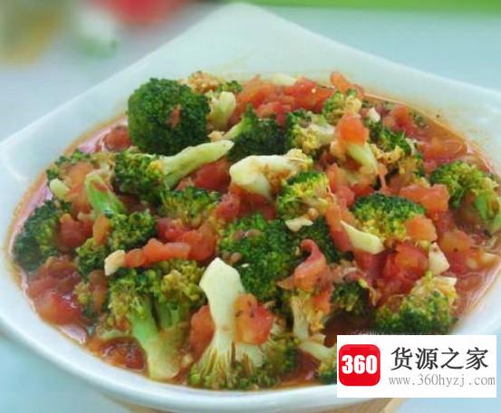 西兰花炒西红柿的做法
