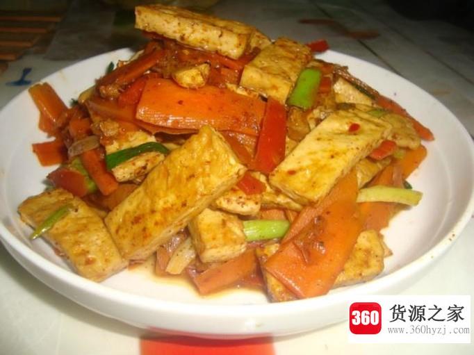 萝卜炒豆腐的做法