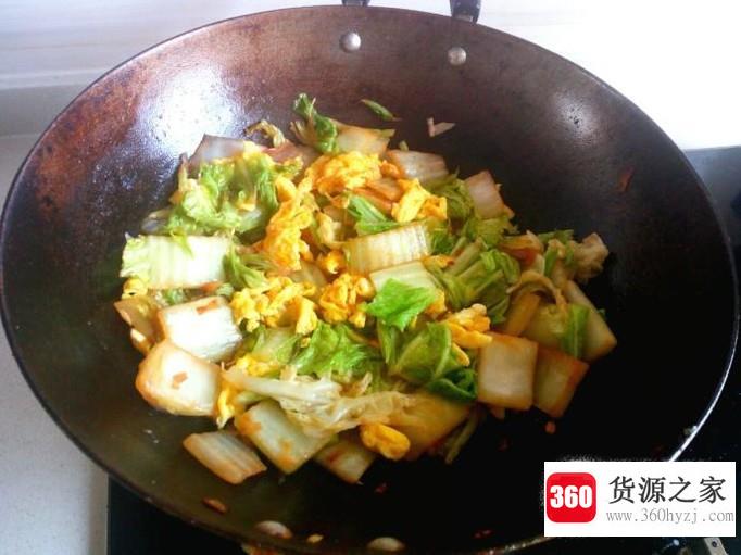 家常大白菜炒鸡蛋的做法