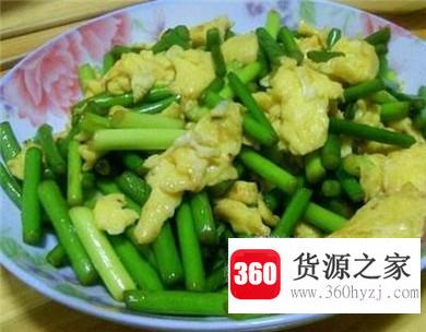 怎样做蒜苔炒鸡蛋？