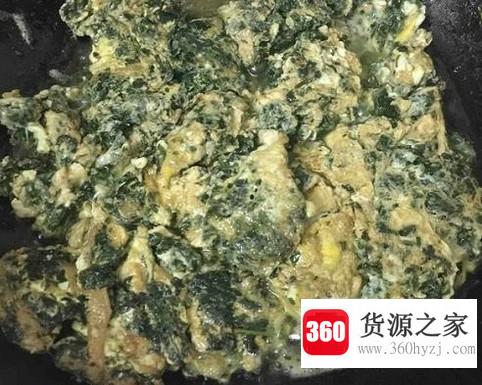 艾叶炒鸡蛋的家常做法