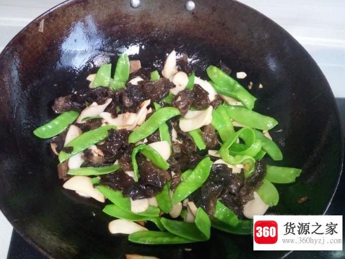 木耳杏鲍菇炒荷兰豆的家常做法