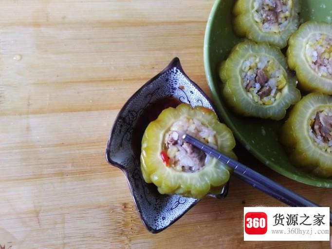 好吃的糯米镶苦瓜的做法
