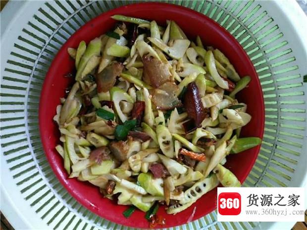 竹笋炒腊肉的做法