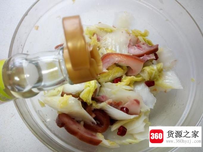 芥末油拌大白菜猪头肉的家常做法