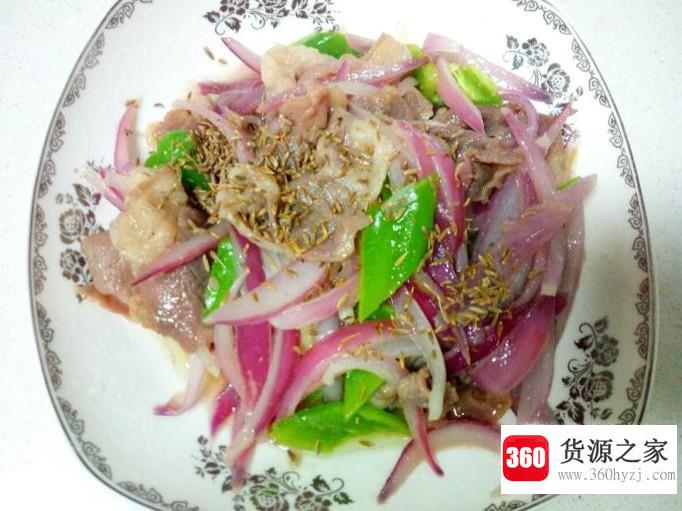 圆葱炒羊肉卷的做法