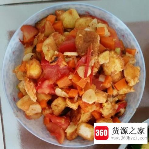 西红柿鸡蛋炒馒头的做法