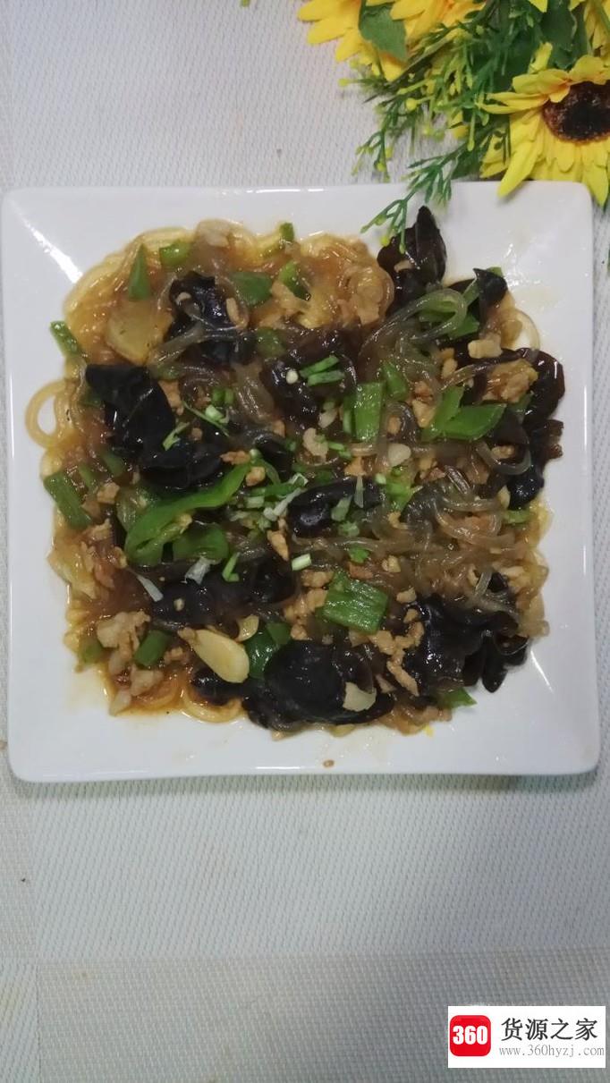 怎样做美味的木耳粉条炒肉末？