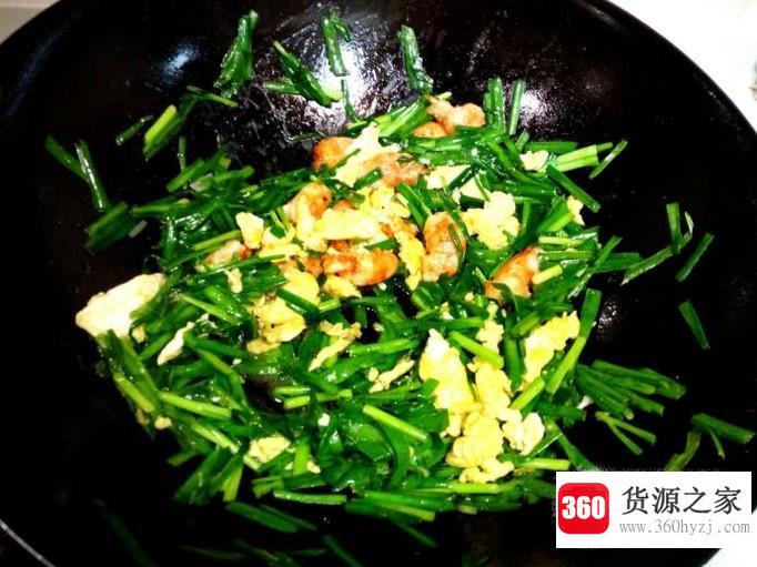 韭菜炒虾仁鸡蛋的家常做法