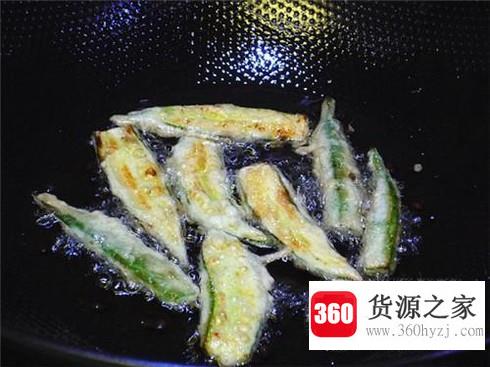 脆炸秋葵的做法