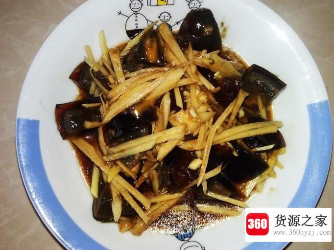 仔姜丝凉拌皮蛋的做法