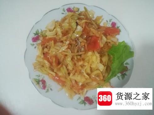 素炒牛心菜西红柿的做法