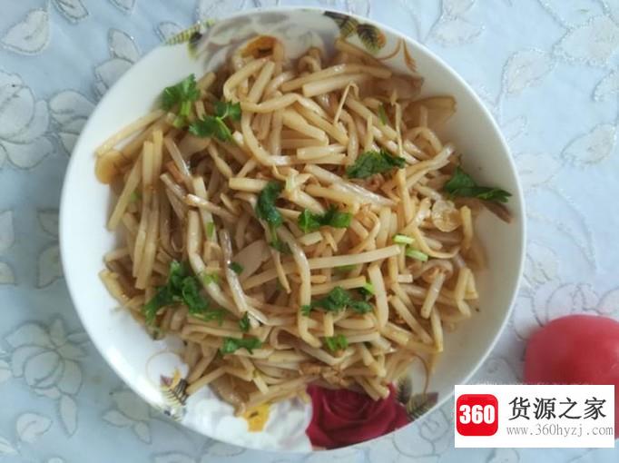 肉炒香菜杏鲍菇的做法