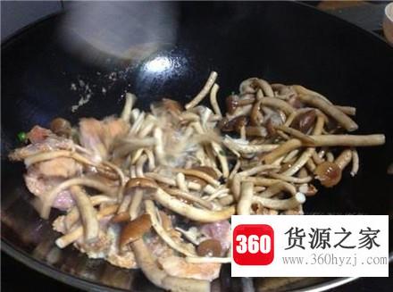 茶树菇炒肉的做法