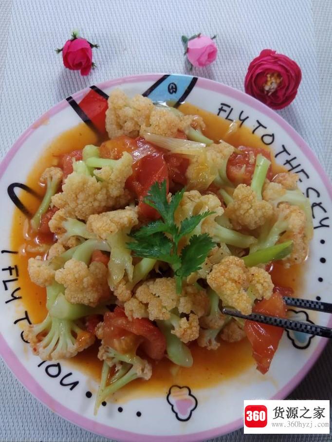 怎样做美味的西红柿炒花菜？