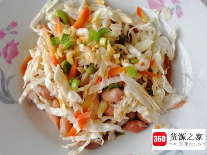 怎样做白菜胡萝丝拌花生？