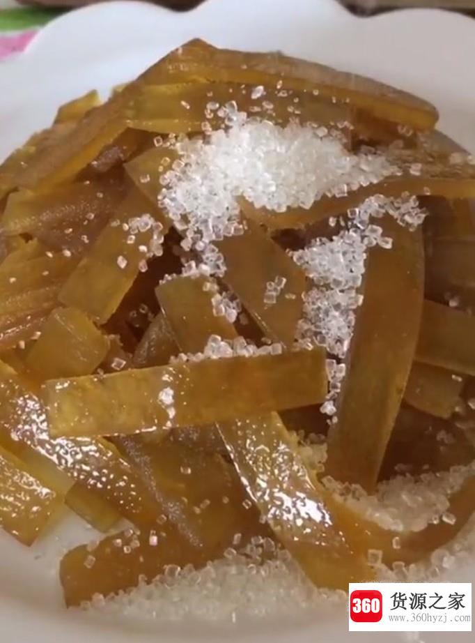 柚子皮糖的制作方法