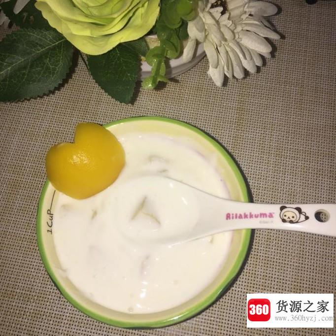 怎么做黄桃酸奶？