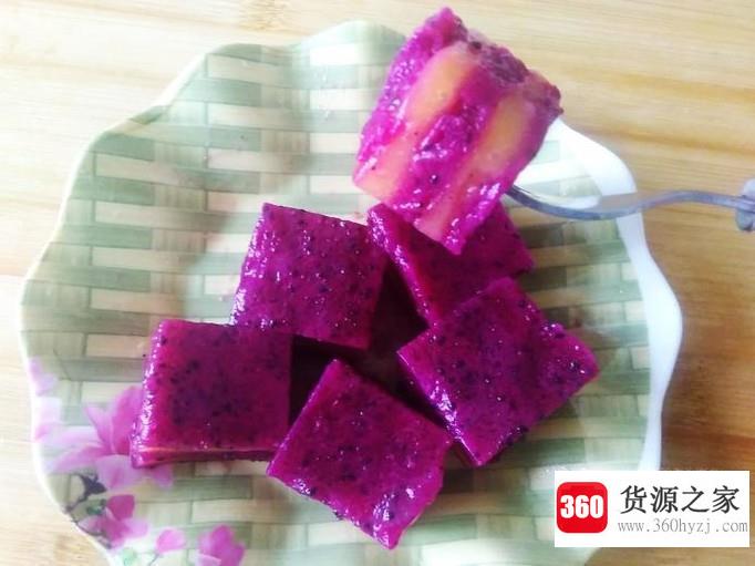 自制的菜色水果冰糕的做法