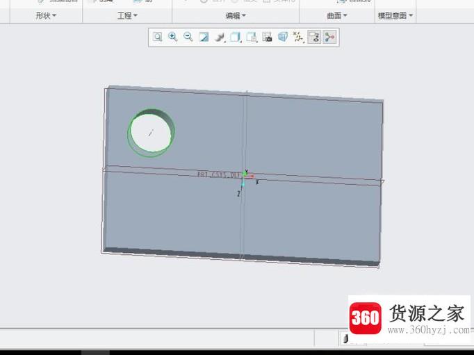 creo怎么绘制简单的孔。