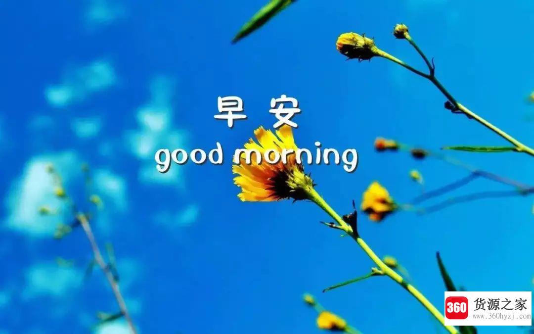 早安一句暖心话有哪些？
