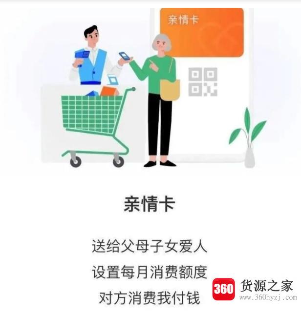 支付宝亲情卡的钱从哪里扣？