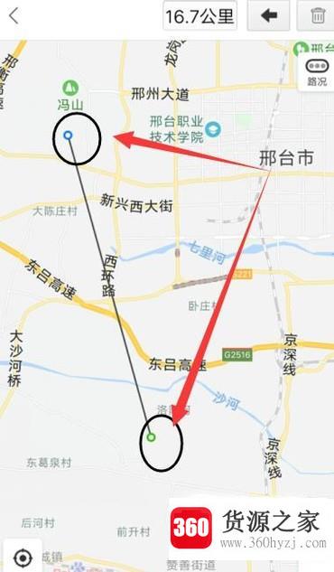 怎么用手机百度地图测距