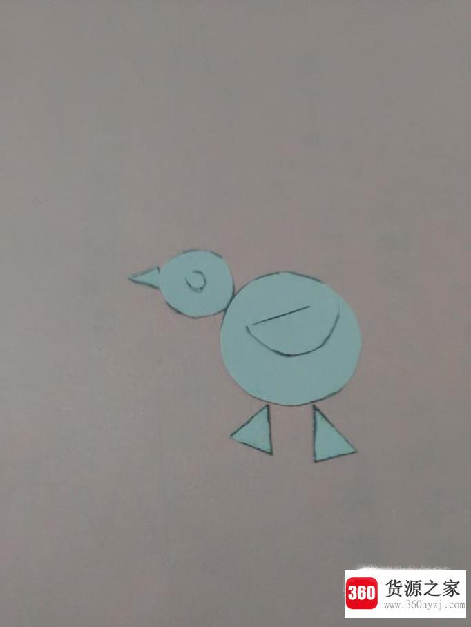 图形拼贴——小鸡手工