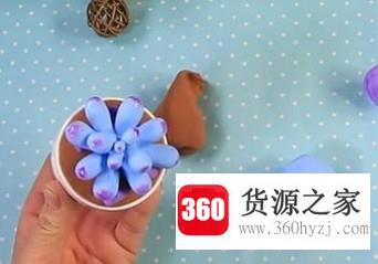 超轻黏土制作多肉小盆栽