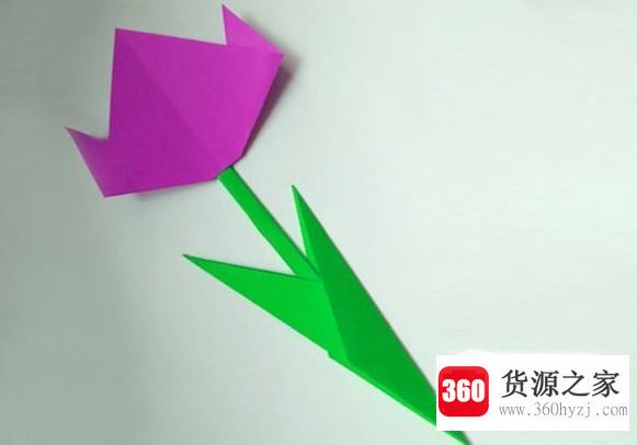 美丽郁金香的折法