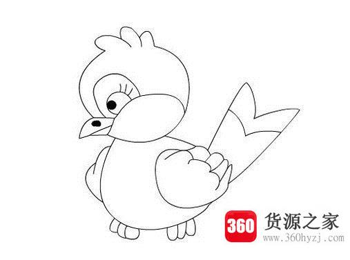 小鸟简笔画的画法